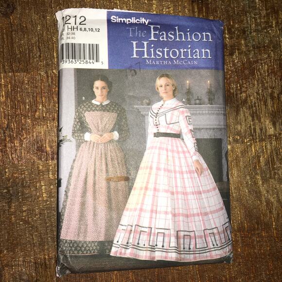 Simplicity Sewing Pattern 7212 Misses Costume Civil War 1850s Dress 6-12 UNCUT - Picture 1 of 2